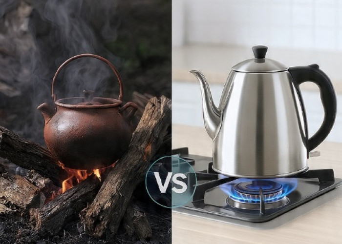 Ini Bedanya Air yang Dimasak Menggunakan Kayu Bakar vs Kompor Gas