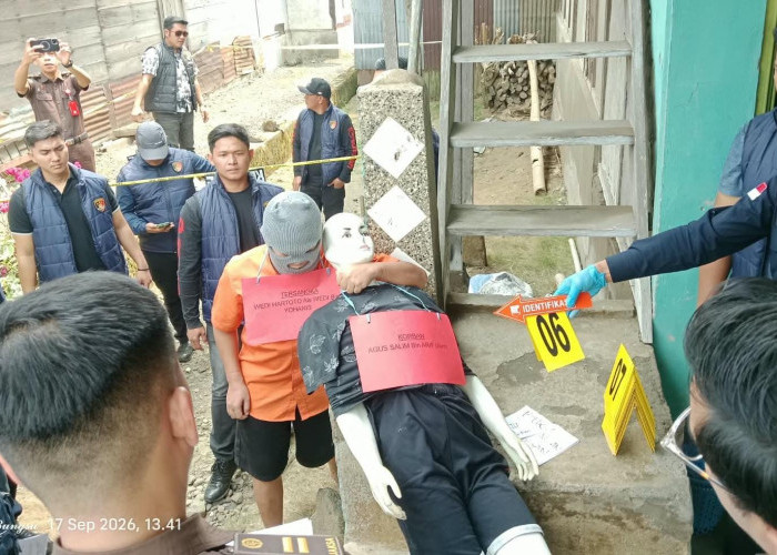 Rekonstruksi Pembunuhan di Pagar Gunung: Terungkap Korban Dicekik Kabel Sebelum Dibuang ke Siring