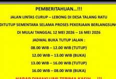 Jalan Talang Ratu Diperbaiki, Jadwal Buka Tutup Jalan Diberlakukan