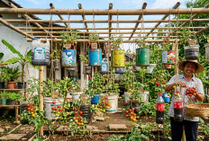 Praktis dan Ramah Lingkungan, Ini  Cara Membuat Kebun Tomat Gantung dari Barang Bekas!