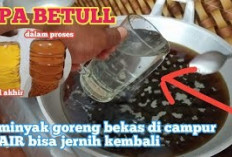 Cara Mengembalikan Kejernihan Minyak Goreng Bekas Hanya Menggunakan Air  