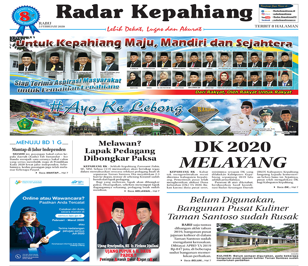 #coverrk hari ini Rabu 5 Februari 2020