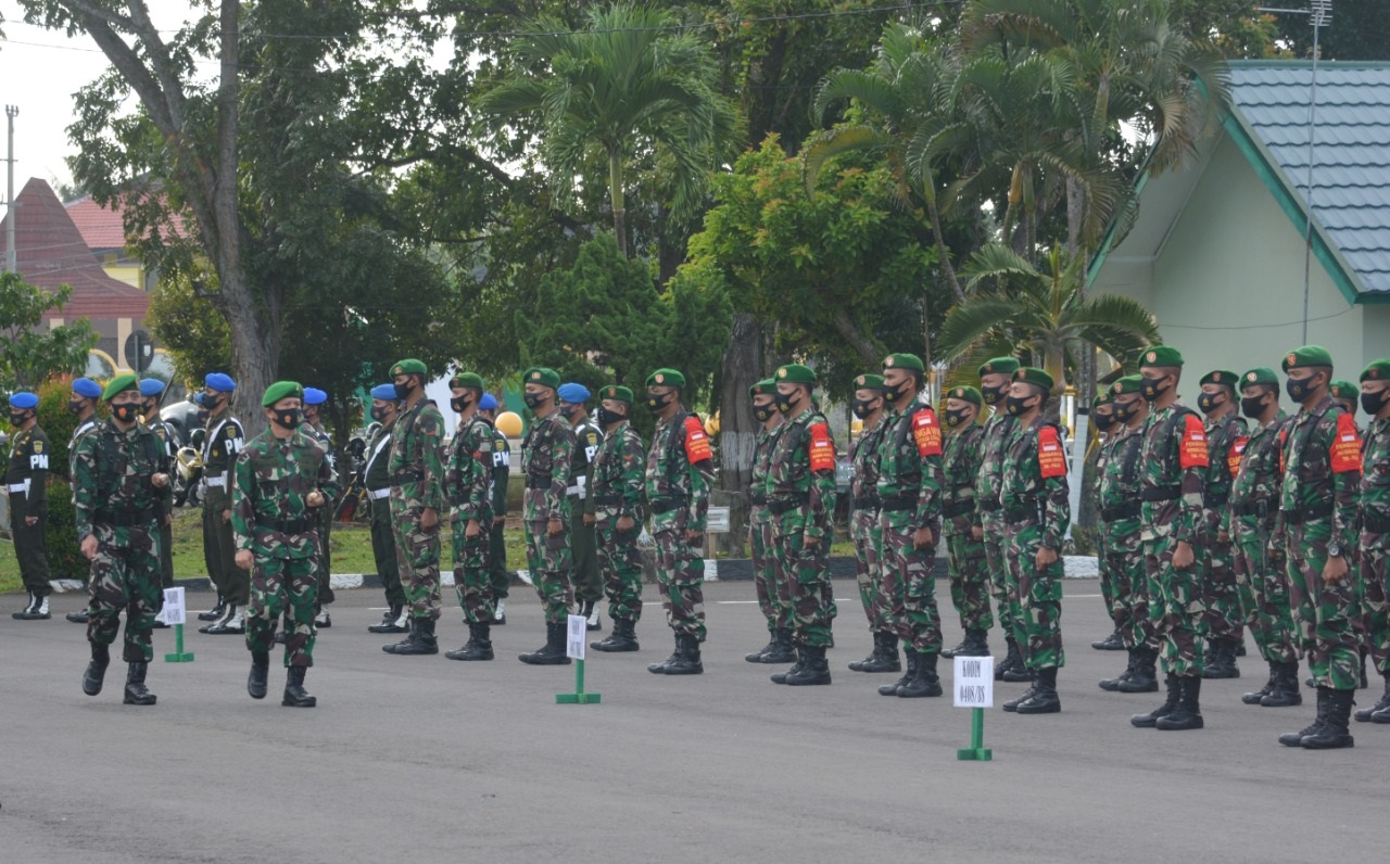 816 Prajurit TNI di Bengkulu Dikerahkan, Bantu Tegakkan Prokes Covid-19