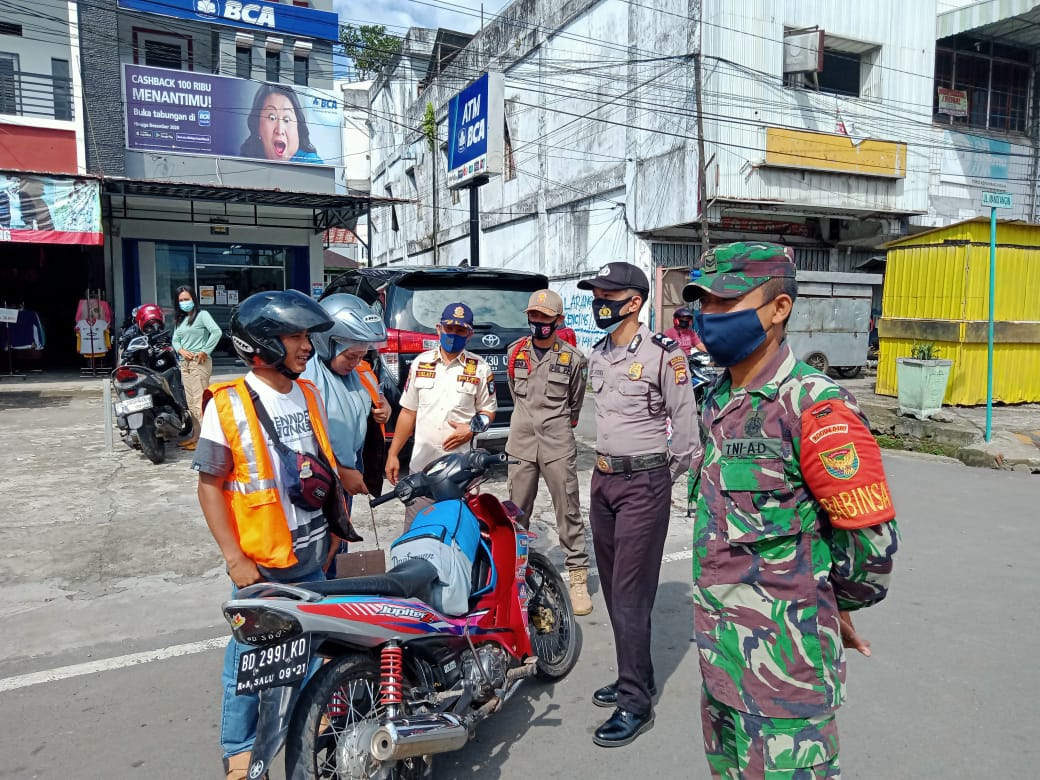 Tim Yustisi Prokes Kepahiang Hukum Pengendara Tidak Pakai Masker