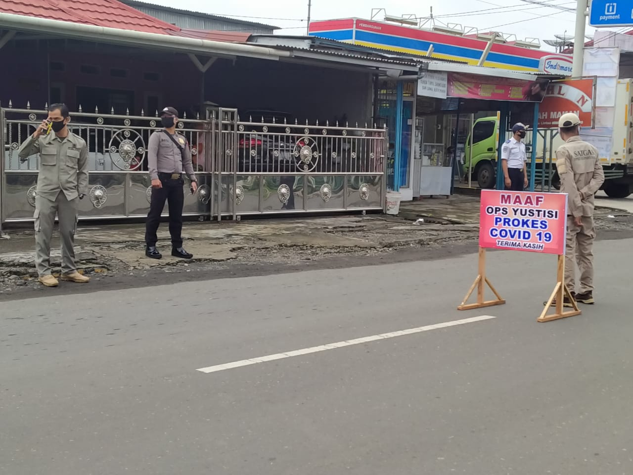 Tim Yustisi Kepahiang Gelar Razia Prokes di Pasar Ujung