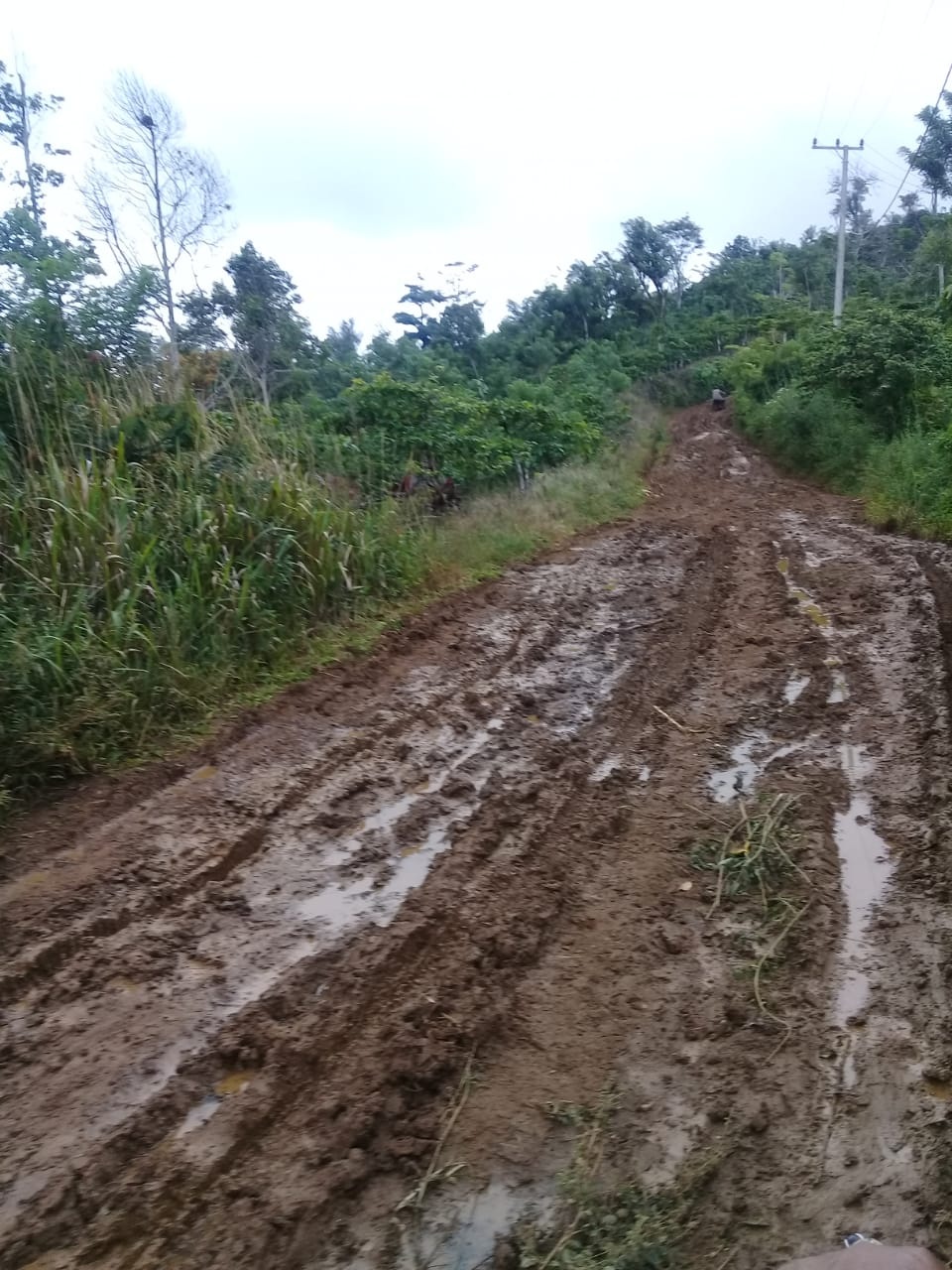 Musim Penghujan, Akses Jalan ke Warung Pojok Tak Bisa Dilewati