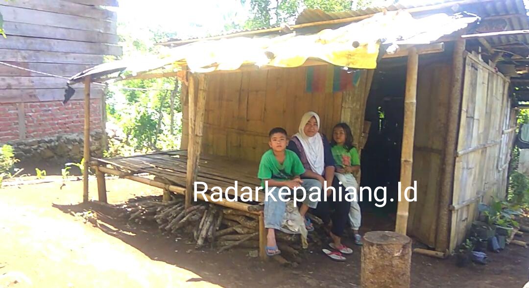 Neli dan Keluarga Tinggal di Gubuk Bambu Lantai Tanah