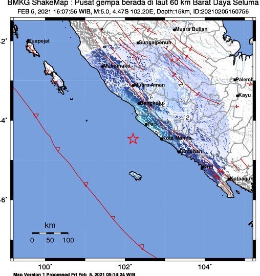 Gempa Bumi 4,9 SR Goyang Kepahiang, Penyebabnya?