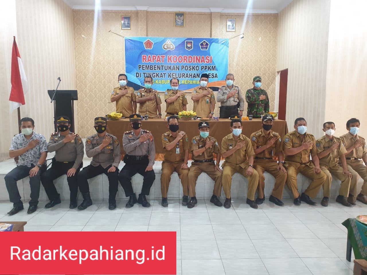 Sat Binmas Polres Kepahiang Rakor Pembentukan Posko PPKM Tingkat Desa