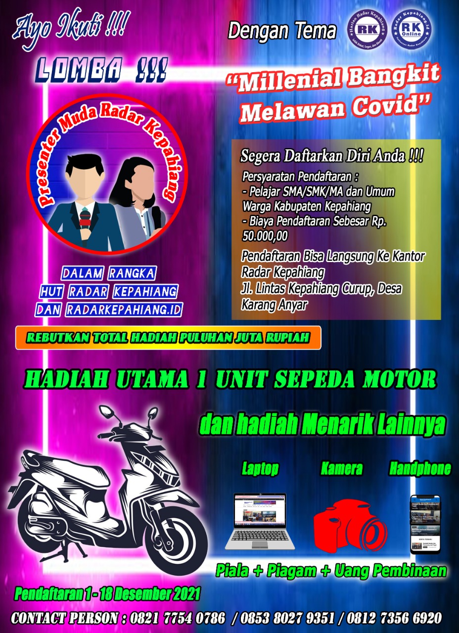 Buruan Daftar, Lomba Presenter Muda Berhadiah 1 Unit Sepeda Motor