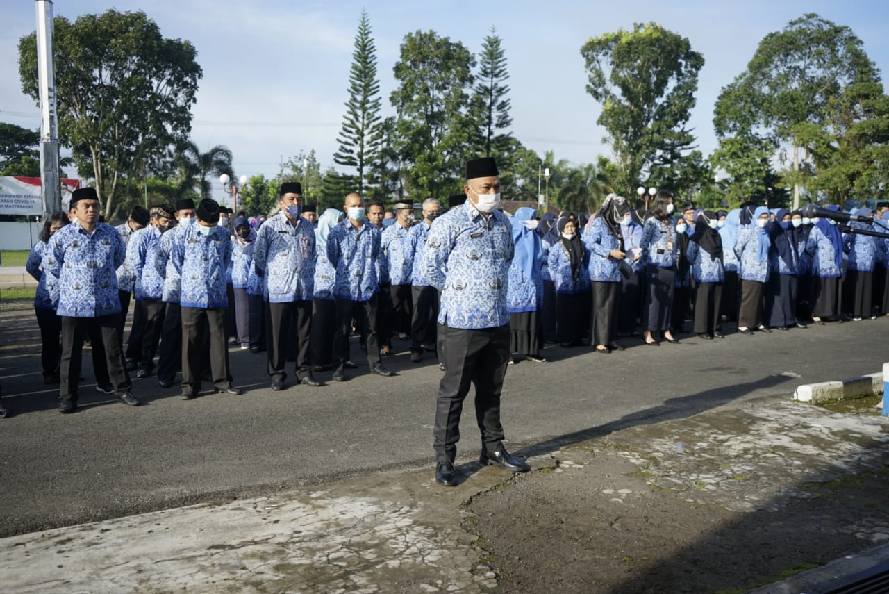 Pimpin Apel Gabungan, Wabup : Wajib Tingkatkan Disiplin dan Kerja Sesuai Tupoksi