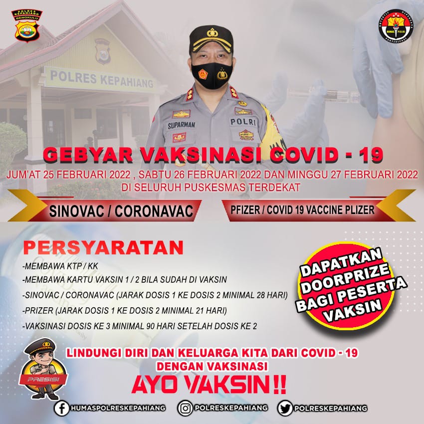 Ayo Vaksin, Ada Banyak Doorprize dan Sembako