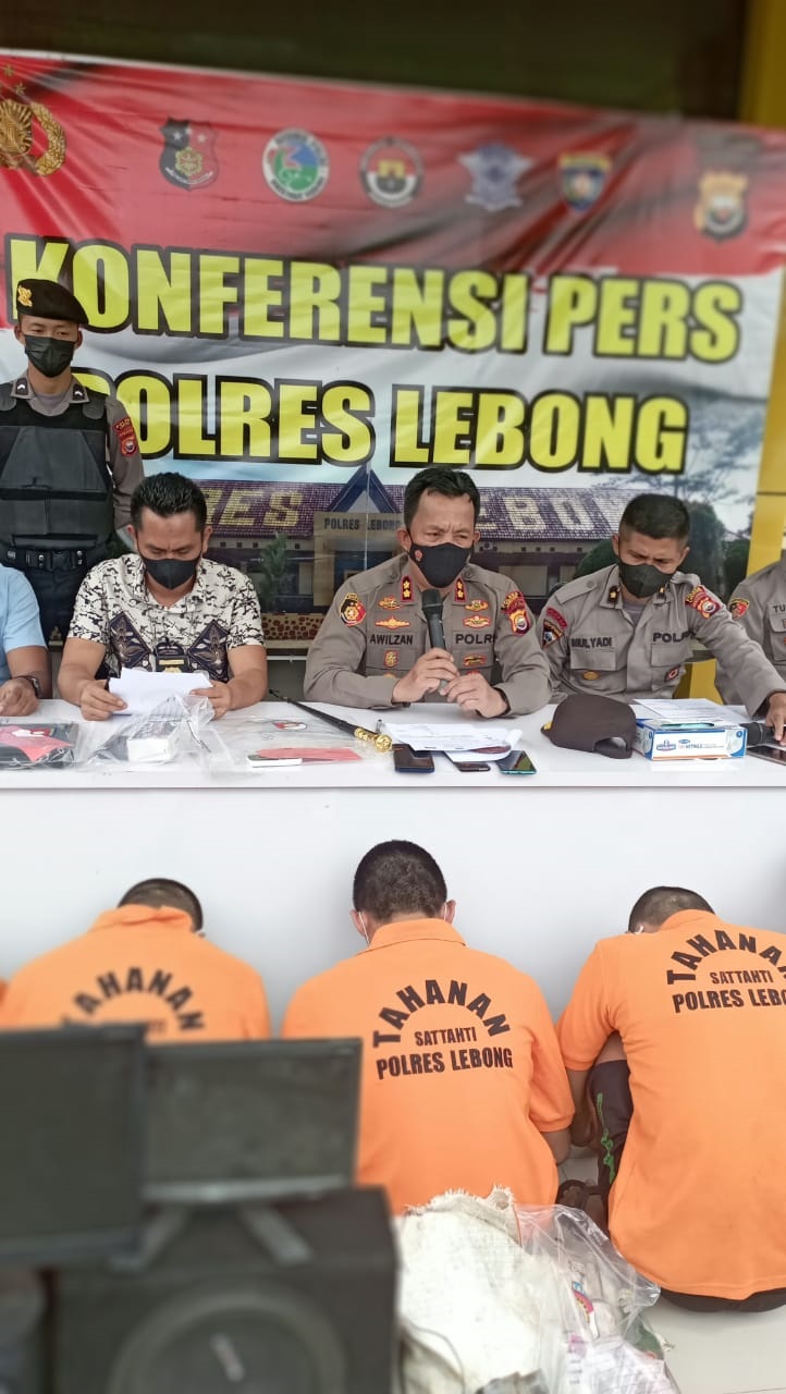 Perdana, Kapolres Awilzan Rilis 7 Tersangka Operasi Musang