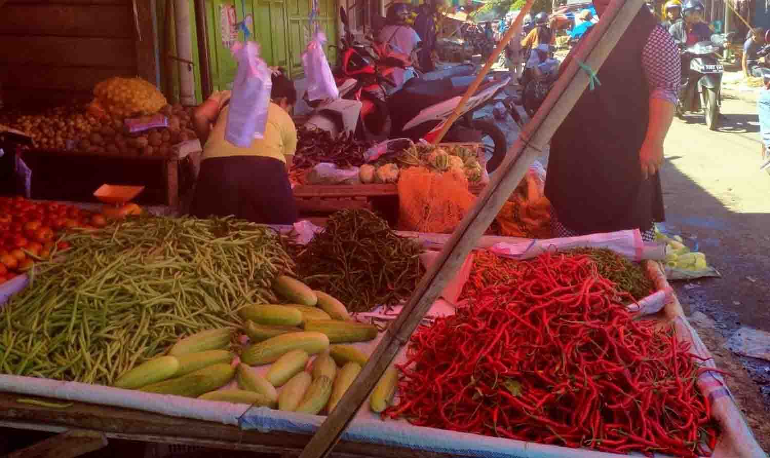 H+4 Lebaran Harga Sayur-sayuran di Pasar Kepahiang Meroket